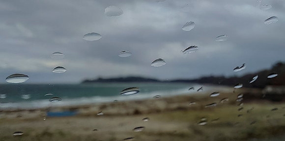 Rain at the Beach - Bruce Moffat