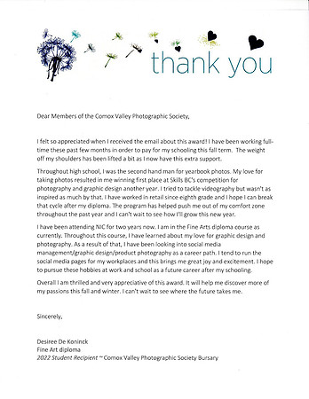 NIC Bursary Thank You